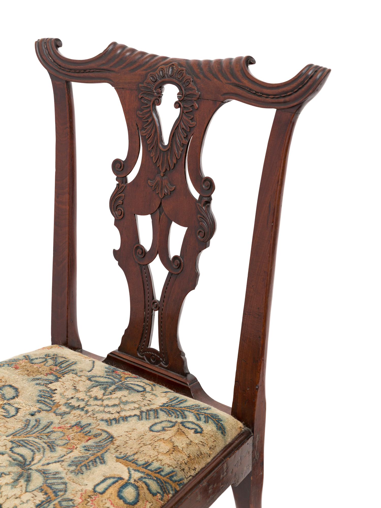 A Pair of George III Mahogany Side Chairs