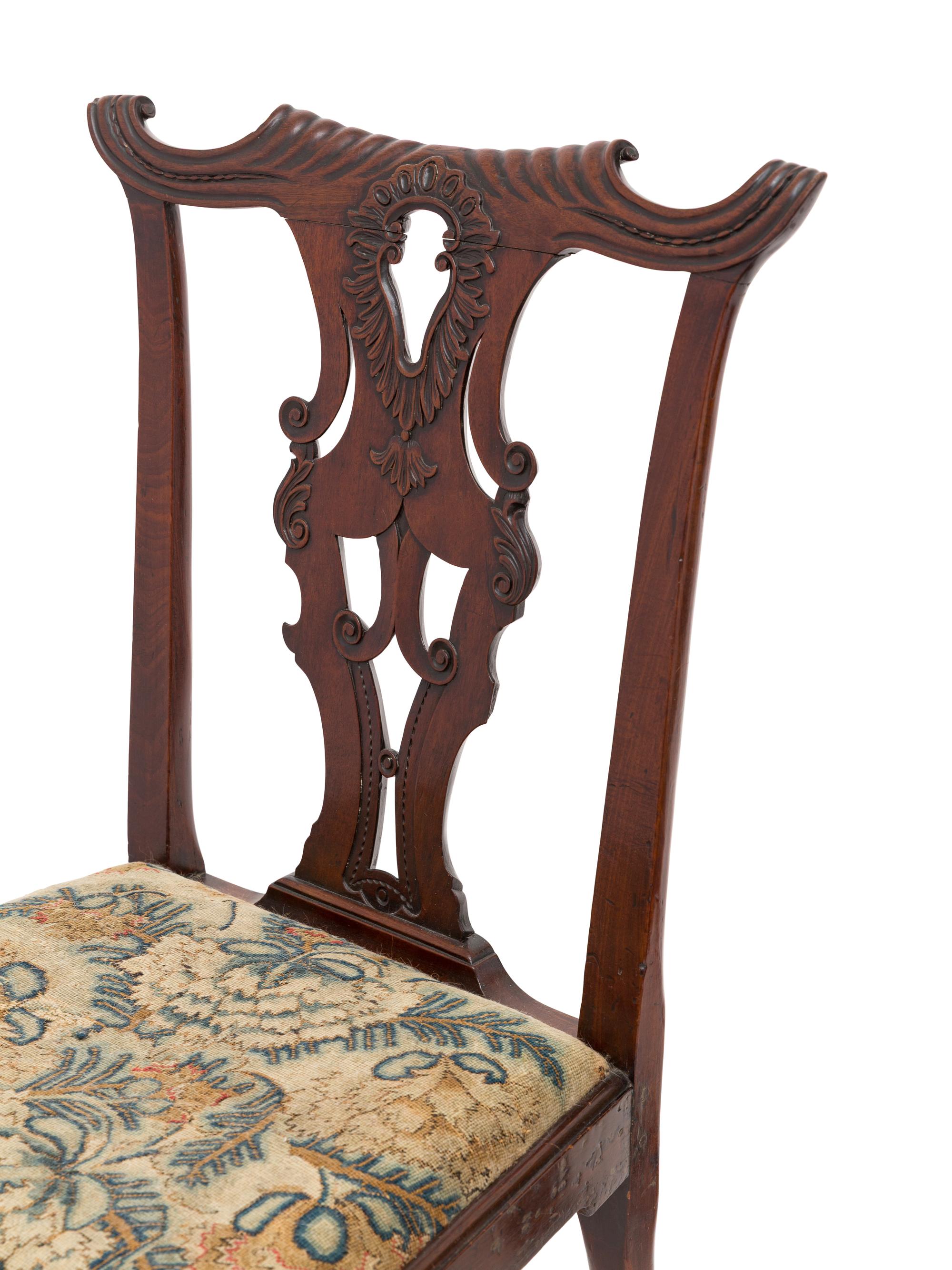 A Pair of George III Mahogany Side Chairs