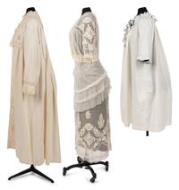 Six Edwardian Cotton Dresses: Three Day Dresses, Three Bed Jackets and Night Gowns, 1910s