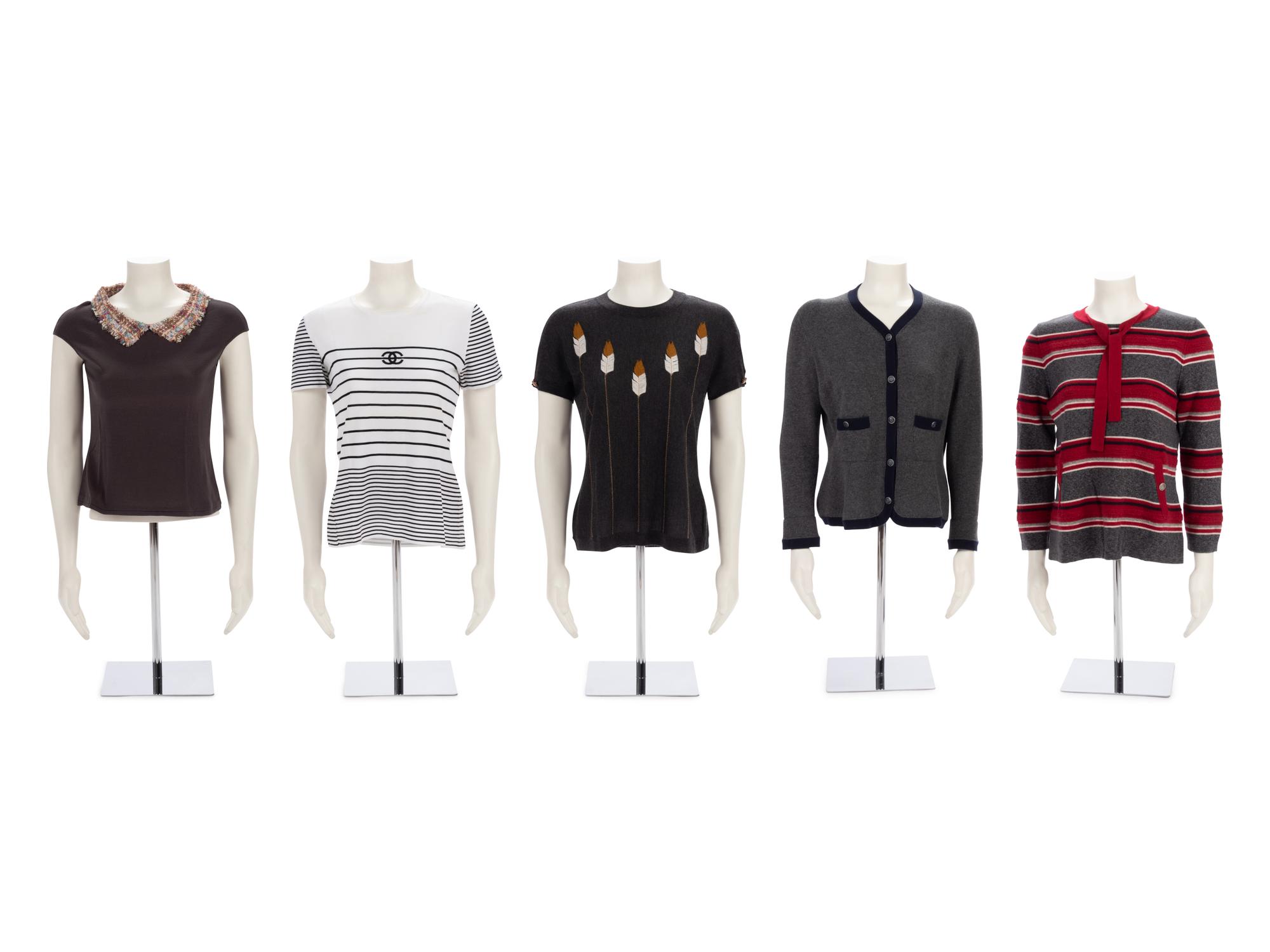 Five Chanel Knit Top Pieces, ca.1995-2005