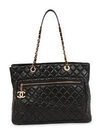 Chanel Quilted Black Leather Tote, 2013