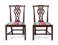 A Pair of George III Mahogany Side Chairs
