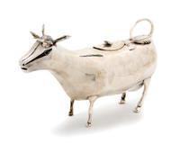 A Dutch Silver Cow Creamer, Length 8 inches.