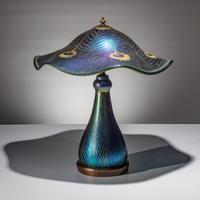Charles Lotton (American, 1935–2021) — Large Peacock Feather Lamp, 2002