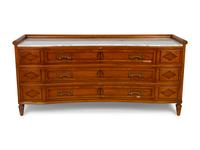 A Directoire Style White Marble Top Mahogany Dresser — 20TH CENTURY