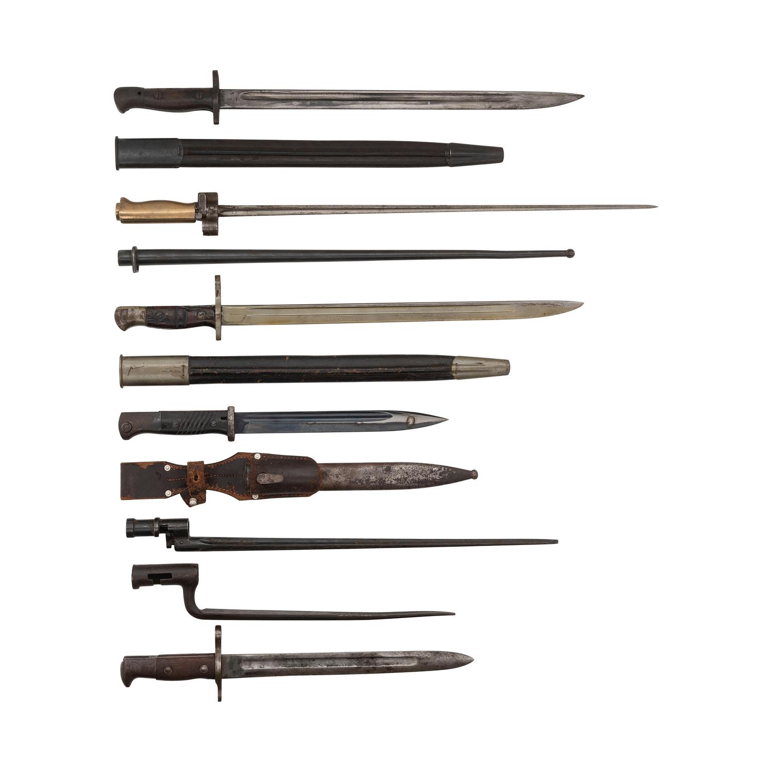 Group of 7 Bayonets; 19th century through WWII
