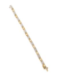 BICOLOR GOLD AND DIAMOND BRACELET