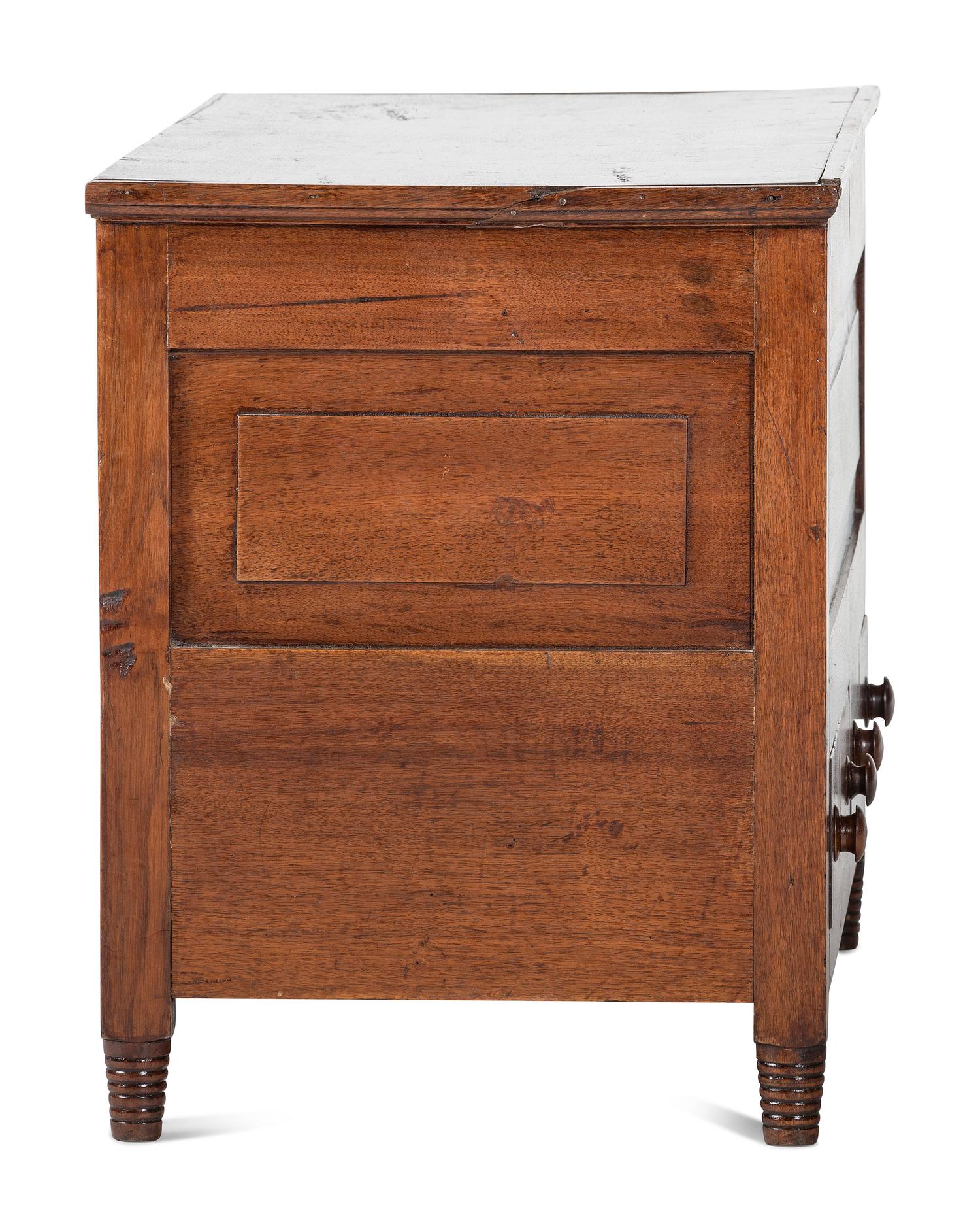 A Late Federal Cherrywood and Poplar Two-Drawer Blanket Chest