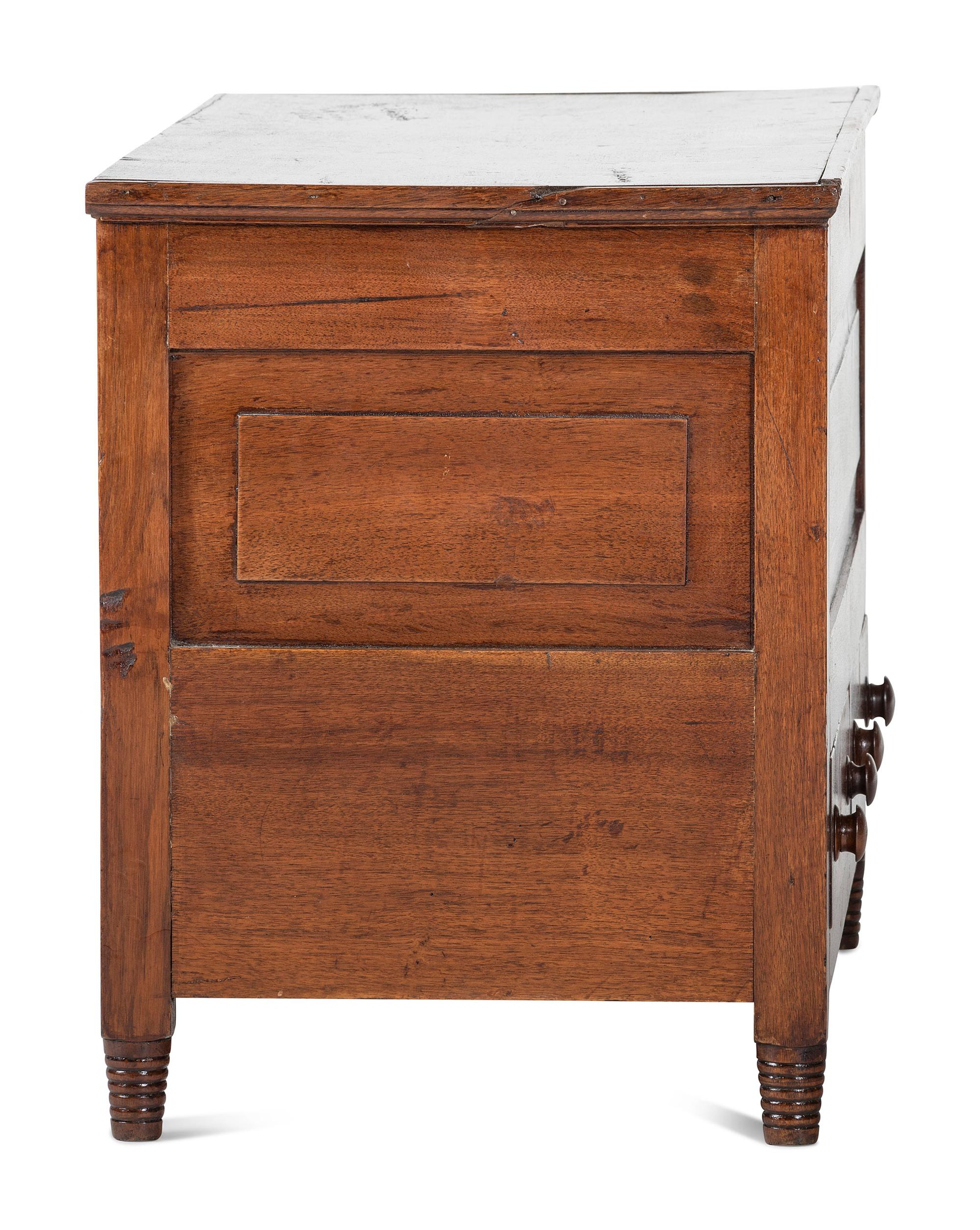 A Late Federal Cherrywood and Poplar Two-Drawer Blanket Chest