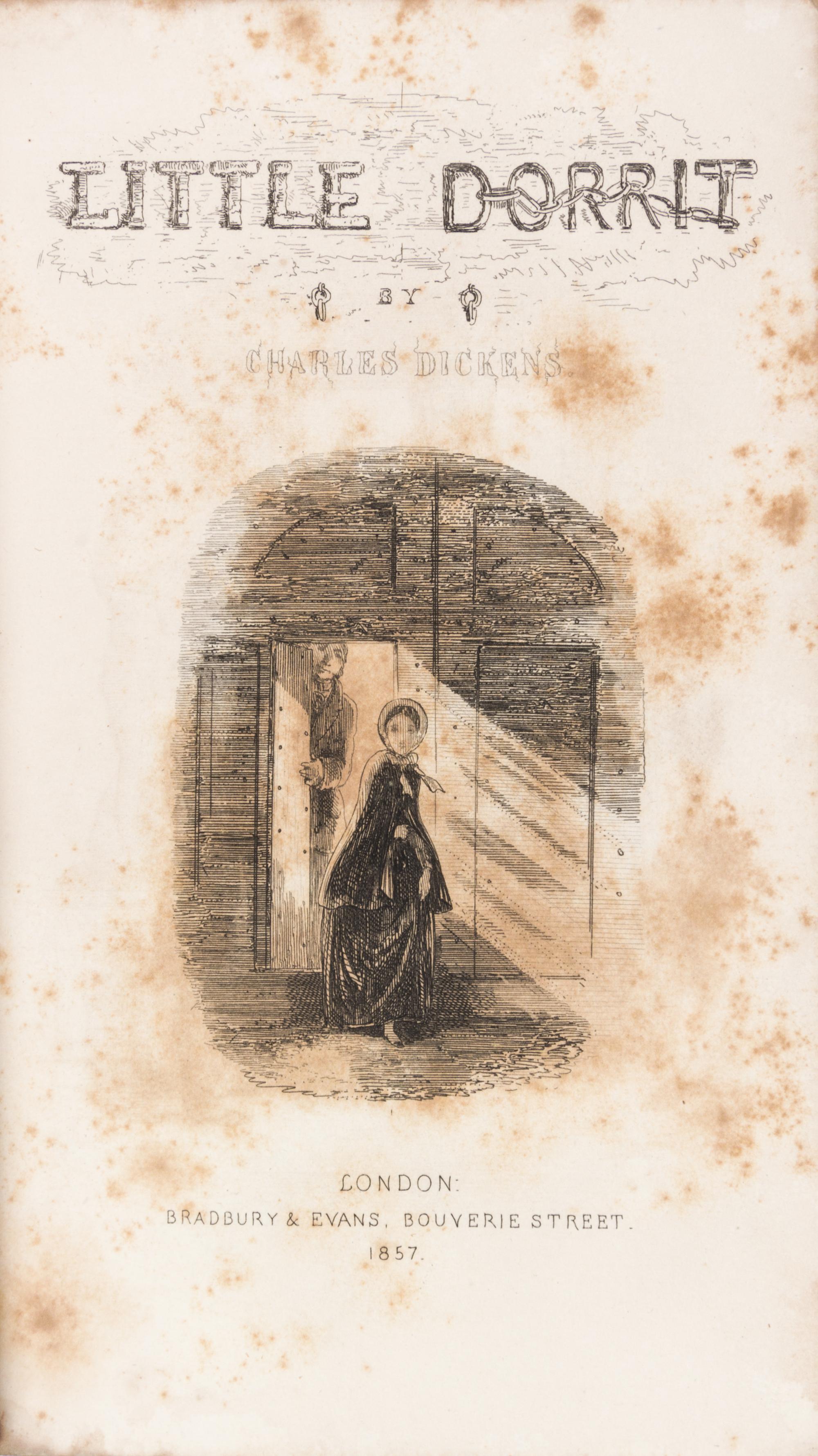 DICKENS, CHARLES. Two first eds. in book form. Little Dorrit. London, 1857. 2 vols. Bleak House. London, 1853.