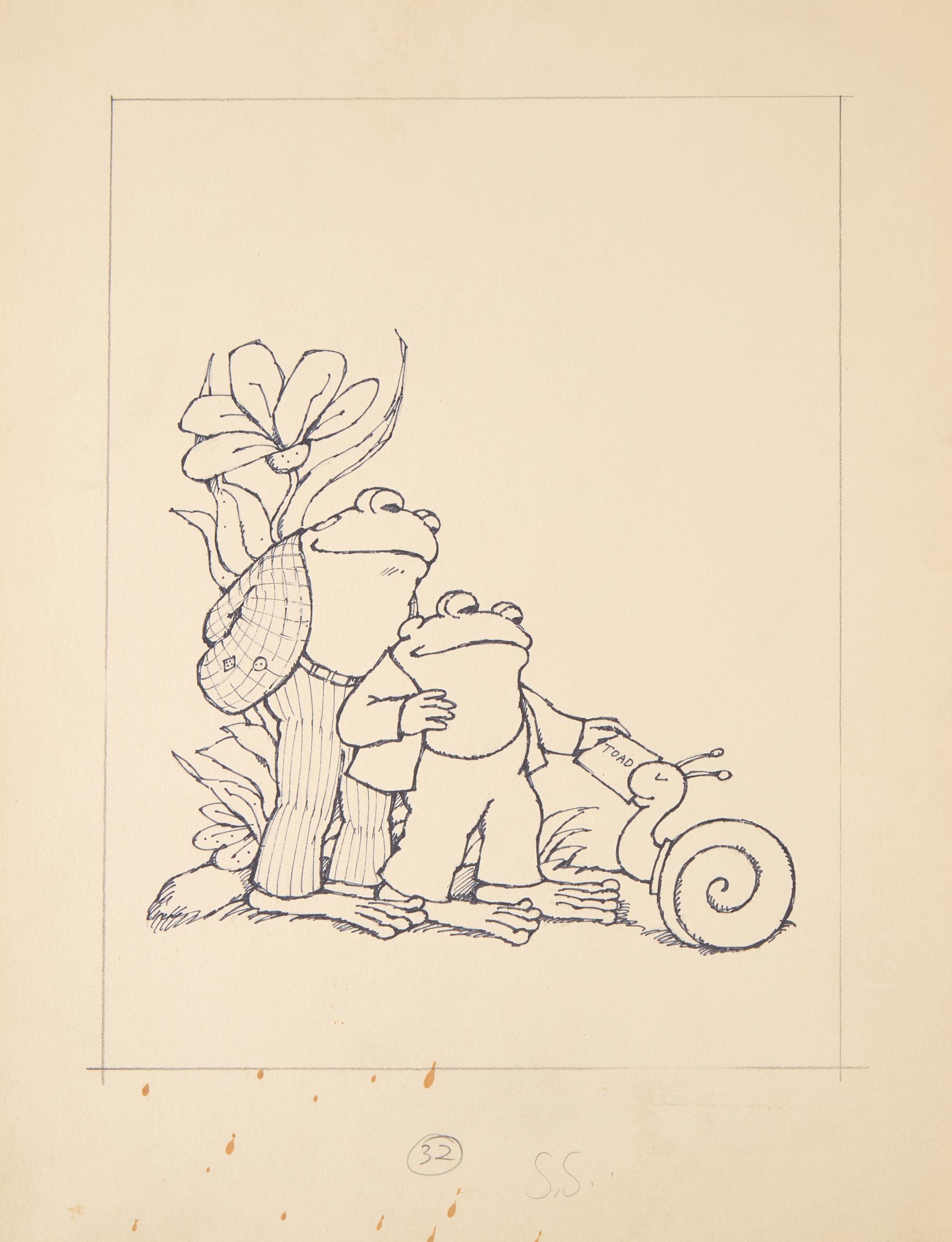 [Children's & Illustrated] Lobel, Arnold. Original Illustration of Frog and Toad
