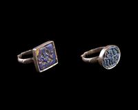 Two Western Asian Lapis Lazuli Ring Stones — Set in a silver ring