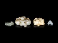 Four Chinese Jade Carvings of Boys