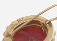 A Collection of 14K Yellow Gold and Gemstone Earrings