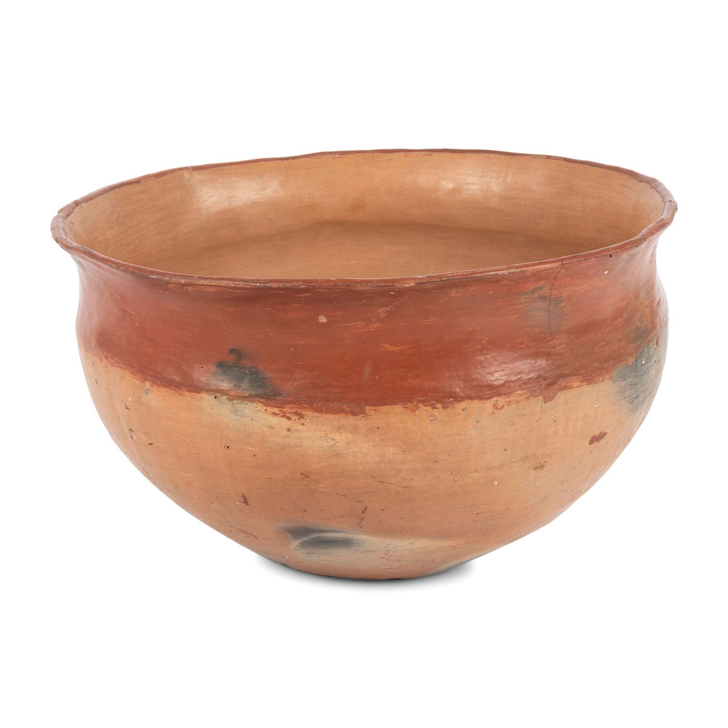 Ohkay Owingeh Redware Pottery Dough Bowl