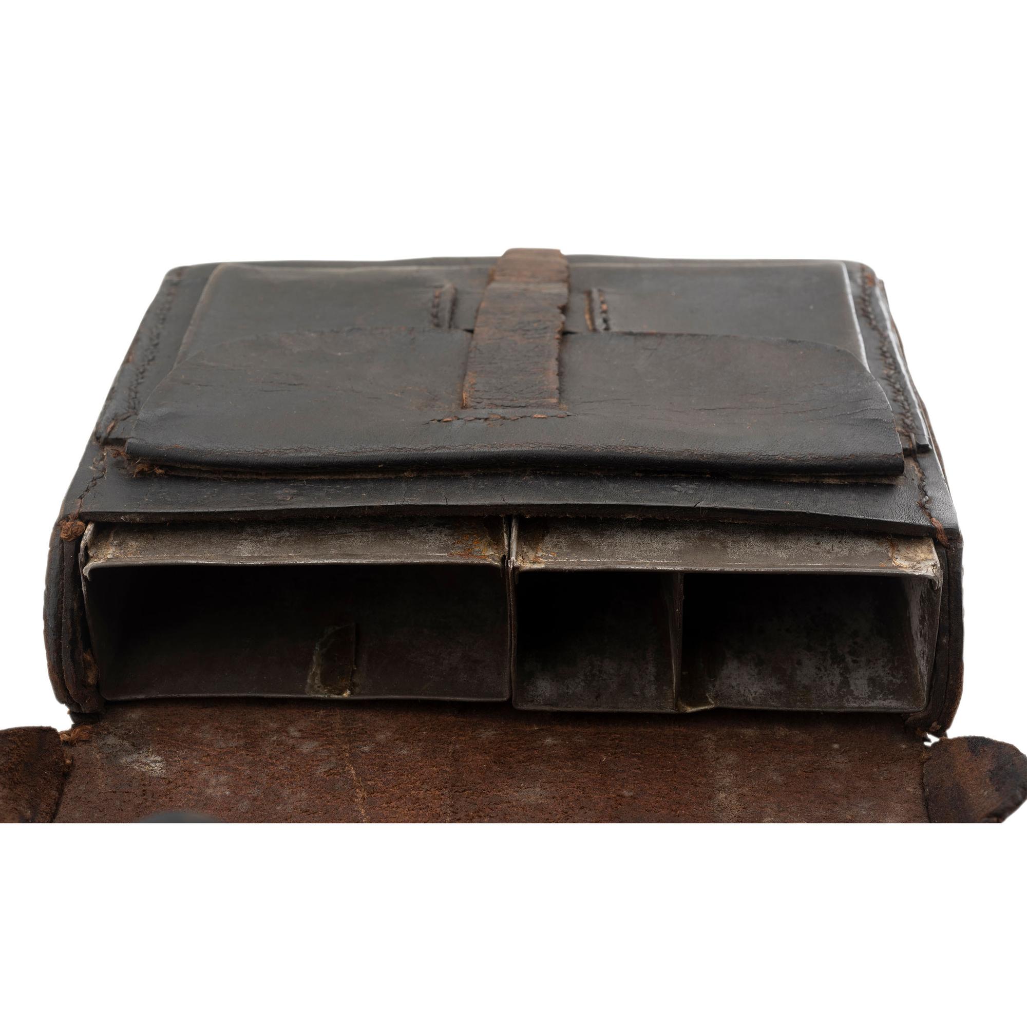 Civil War Pattern 1861 Infantry Cartridge Box with Sling and Plates