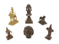 Six Indian Brass and Bronze Articles