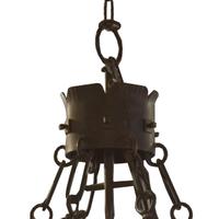 A Wrought Iron Chandelier 23" W x 23" D x 24" H — United States, Circa 1930