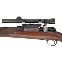**Pre-64 Transitional Winchester Model 70 with Lyman Alaskan Scope and Griffin & Howe Side Mount