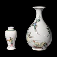 Two Chinese Wucai Porcelain Vases