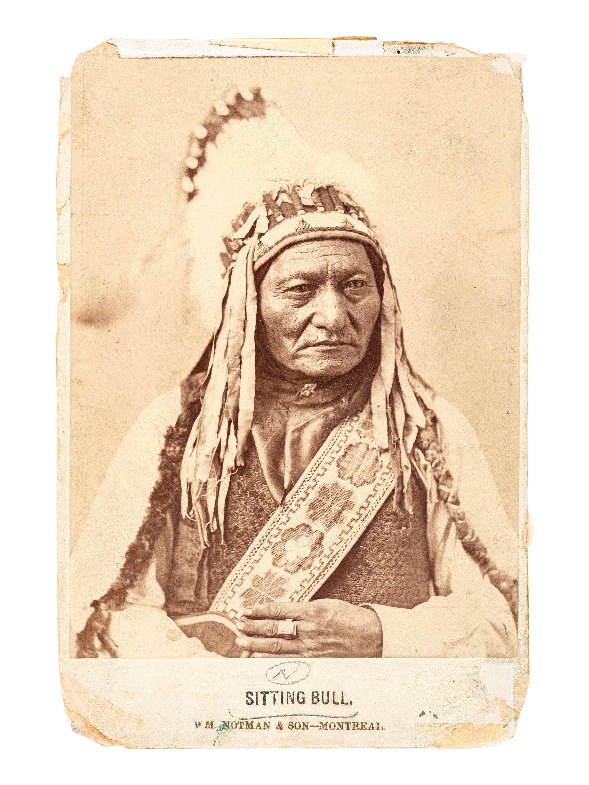 Sitting Bull NOTMAN, William (1826-1891), photographer. Cabinet card of Sitting Bull. Montreal, Canada: Wm. Notman & Son, ca 1885.