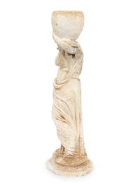 A Cast Composition Figure of a Water Maiden