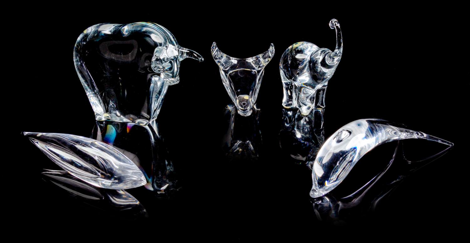 A Group of Glass Animal Figures