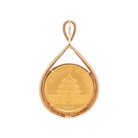 YELLOW GOLD AND COIN PENDANT