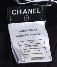 A Chanel Black Wool Skirt Suit, Skirt size 38.