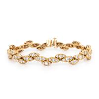 OSCAR HEYMAN BROTHERS, DIAMOND AND YELLOW GOLD BRACELET