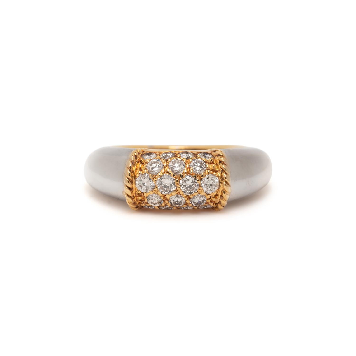 VAN CLEEF & ARPELS, BICOLOR GOLD AND DIAMOND 'PHILIPPINE' RING
