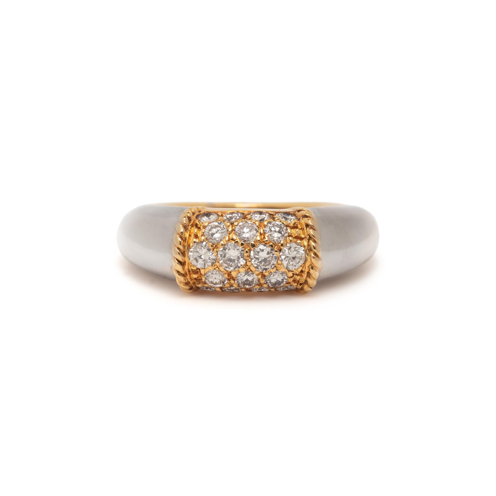 VAN CLEEF & ARPELS, BICOLOR GOLD AND DIAMOND 'PHILIPPINE' RING