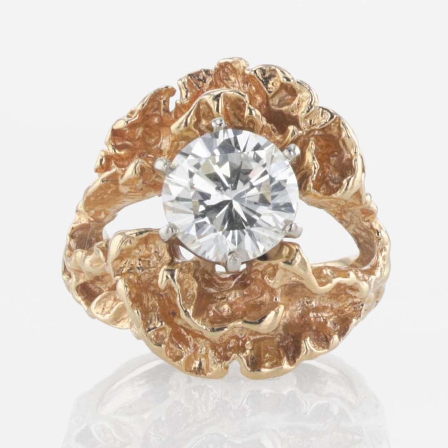 A Round Diamond Ring 2.95 Carat Round Brilliant Diamond, GIA Certified