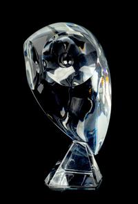 A Baccarat Glass Figure of an Owl