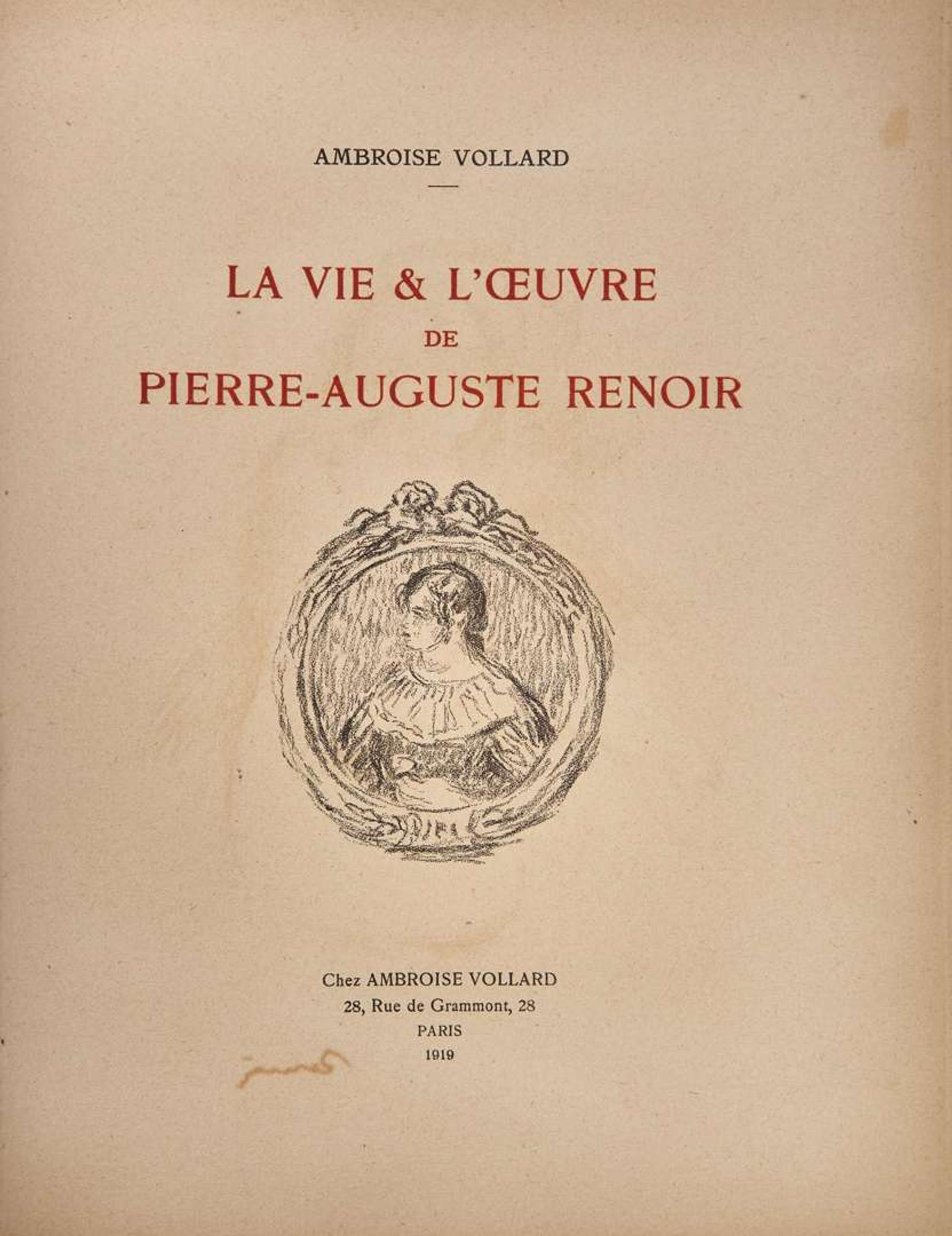 [Art] [Renoir, Pierre-Auguste] Vollard, Ambroise: La vie & l'oeuvre de Pierre-Auguste Renoir