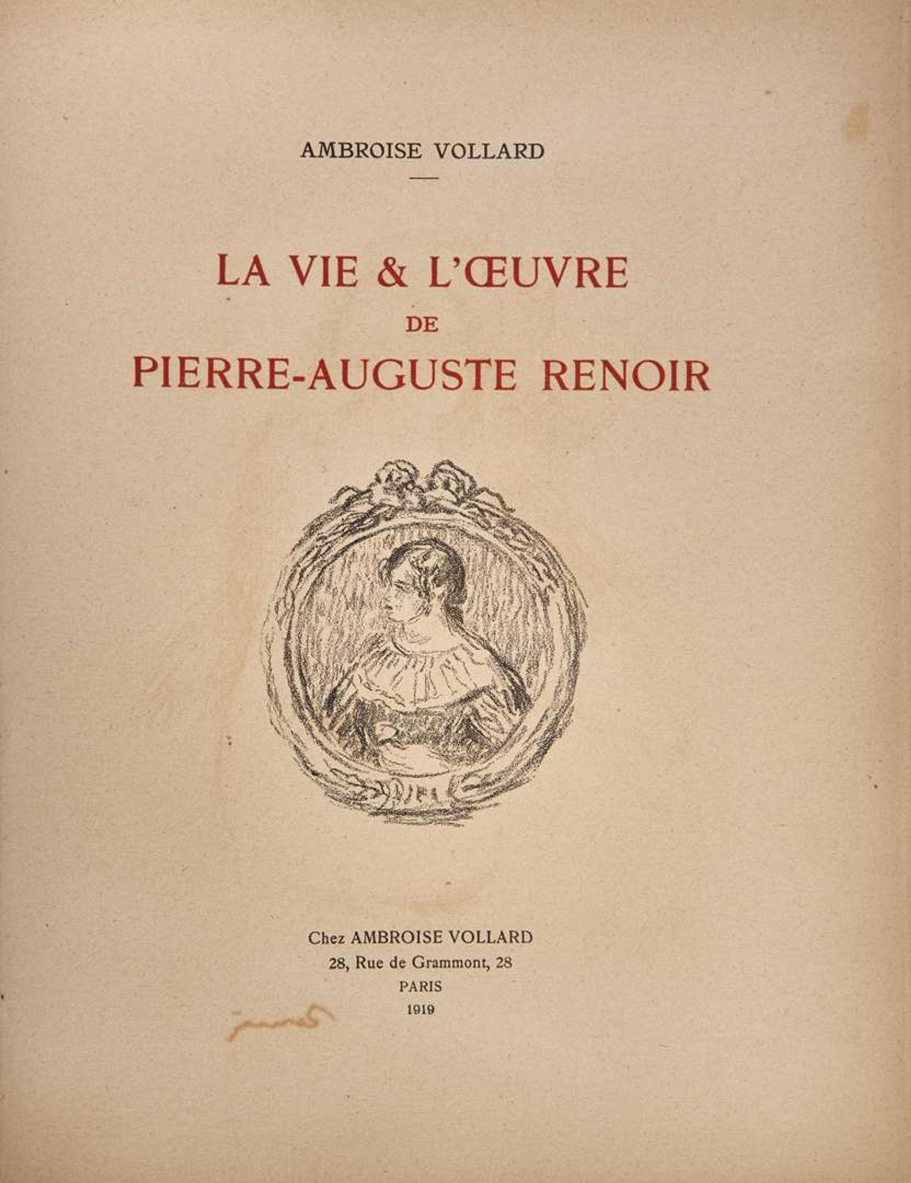 [Art] [Renoir, Pierre-Auguste] Vollard, Ambroise: La vie & l'oeuvre de Pierre-Auguste Renoir