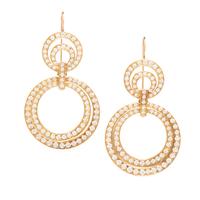 YELLOW GOLD AND DIAMOND CONVERTIBLE EARRINGS