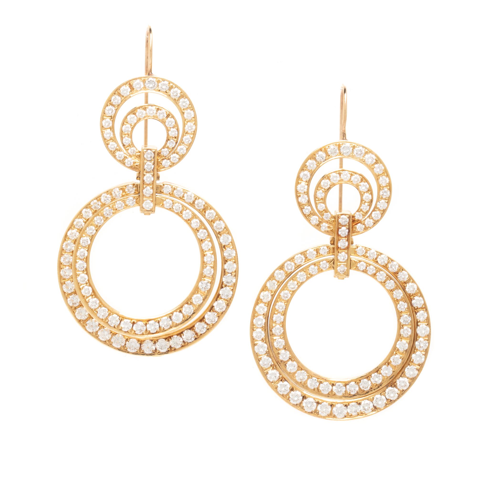 YELLOW GOLD AND DIAMOND CONVERTIBLE EARRINGS