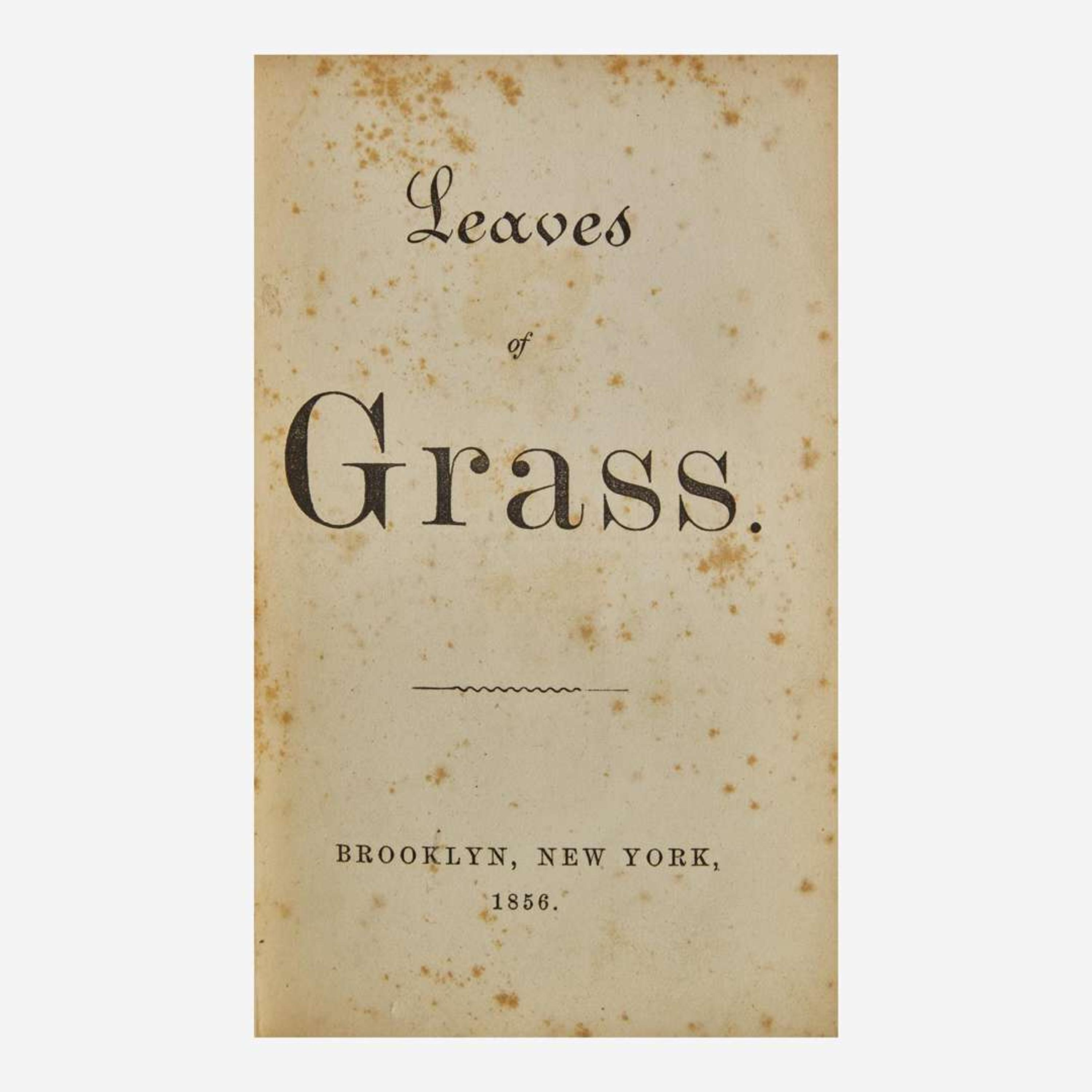[Literature] (Whitman, Walt) Leaves of Grass