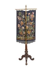A Victorian Beaded Fire Screen