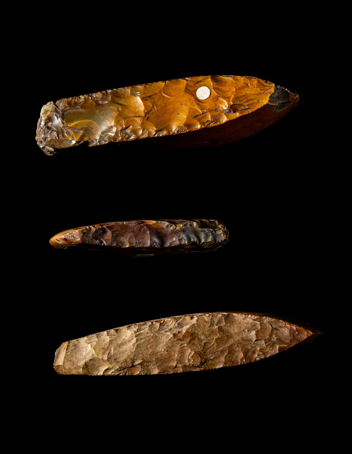 Three Neolithic Flint Thick-Butted Axes