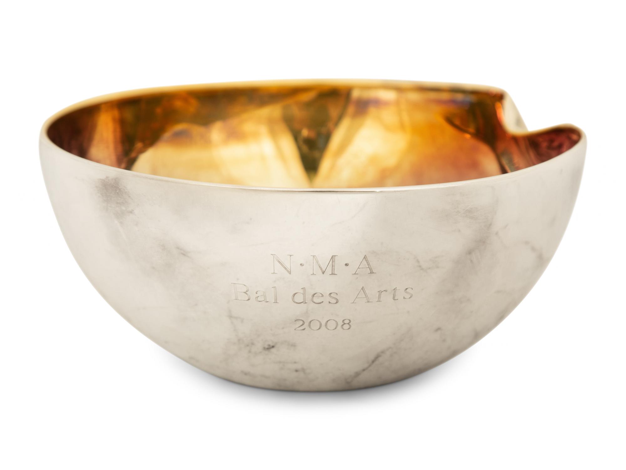 A Tiffany and Co. Silver and Vermeil Thumbprint Bowl Designed by Elsa Peretti