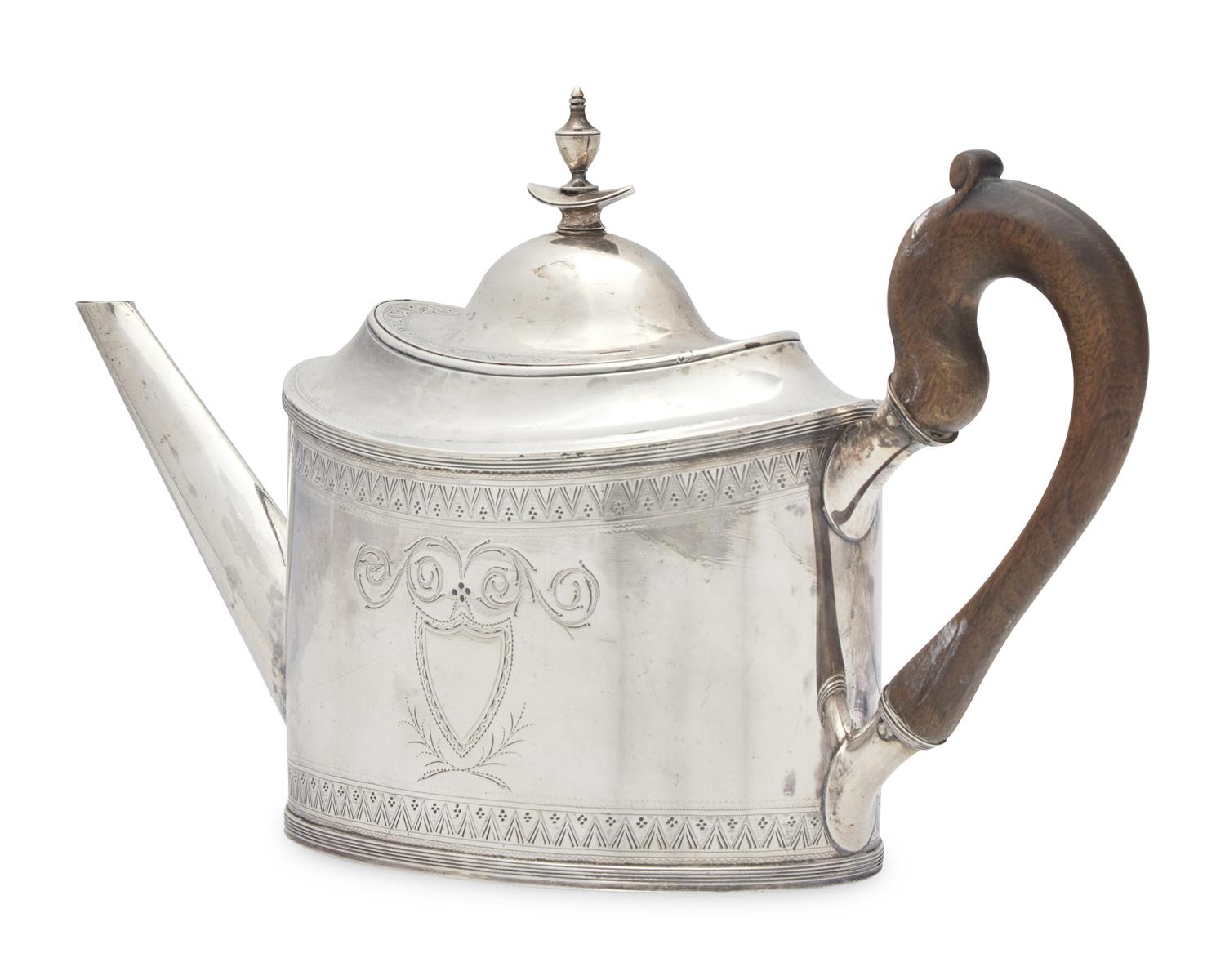 A Federal Silver Teapot, Isaac Hutton (c. 1766-1855), New York, NY, Circa 1795