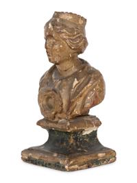 An Italian Painted Reliquary Bust