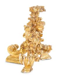 An Italian Giltwood Figural Pricket — 17TH CENTURY