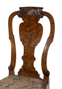 A Pair of George II Burlwood Side Chairs