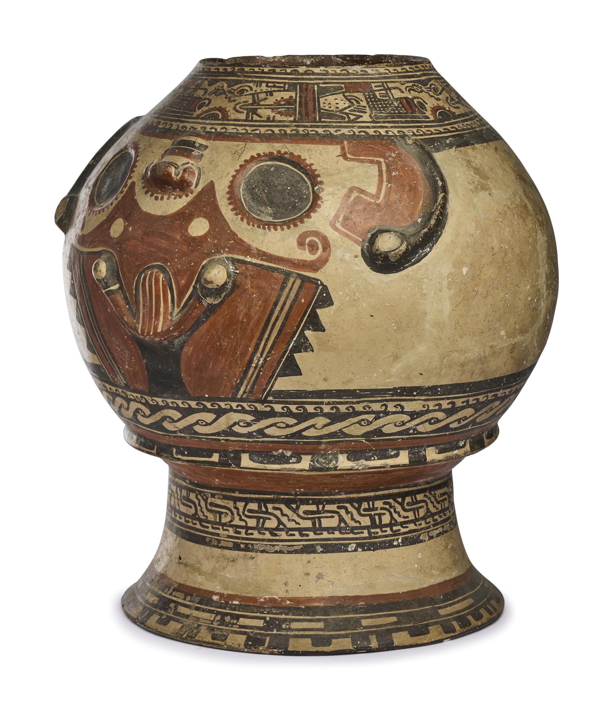 A Choratega Polychrome Effigy Vessel