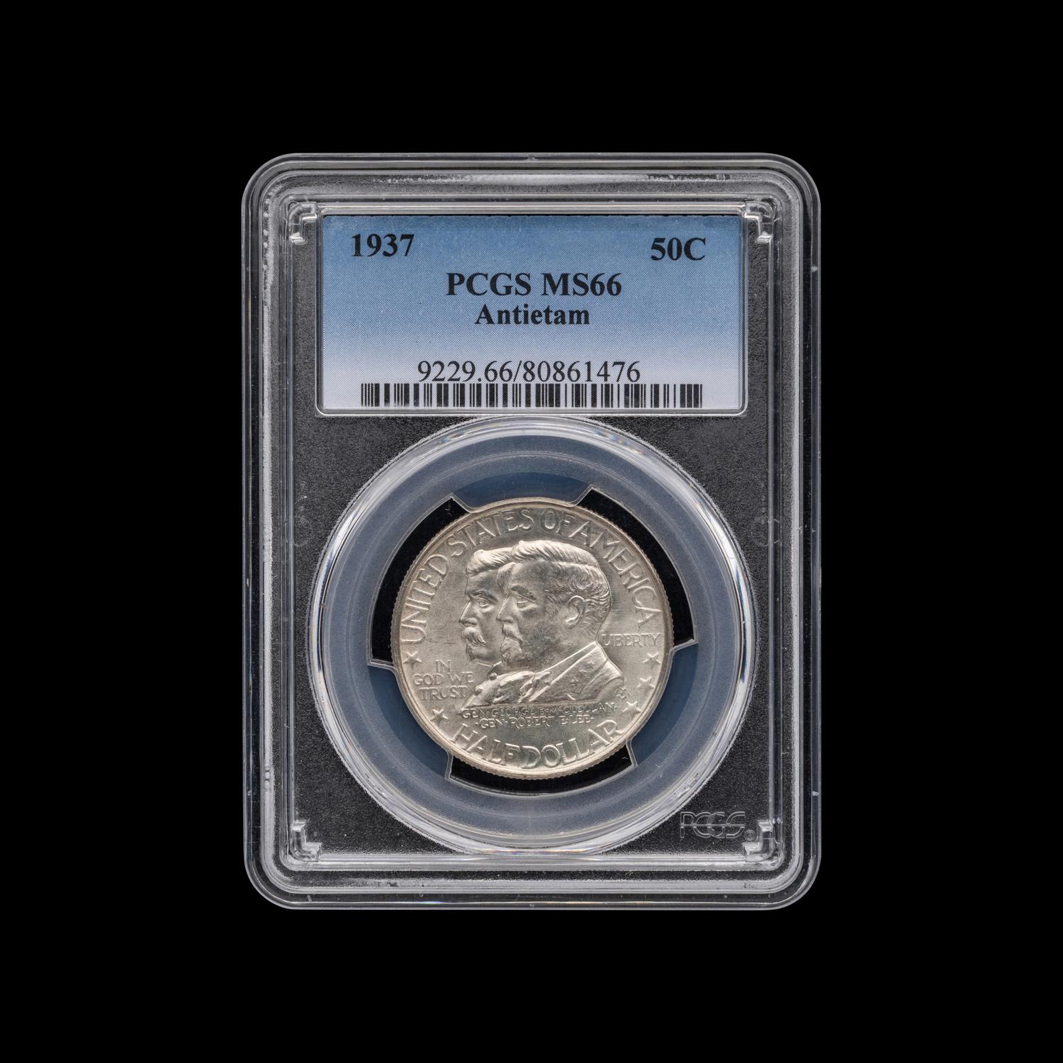 A 1937 Antietam Commemorative 50c Coin [PCGS MS66]