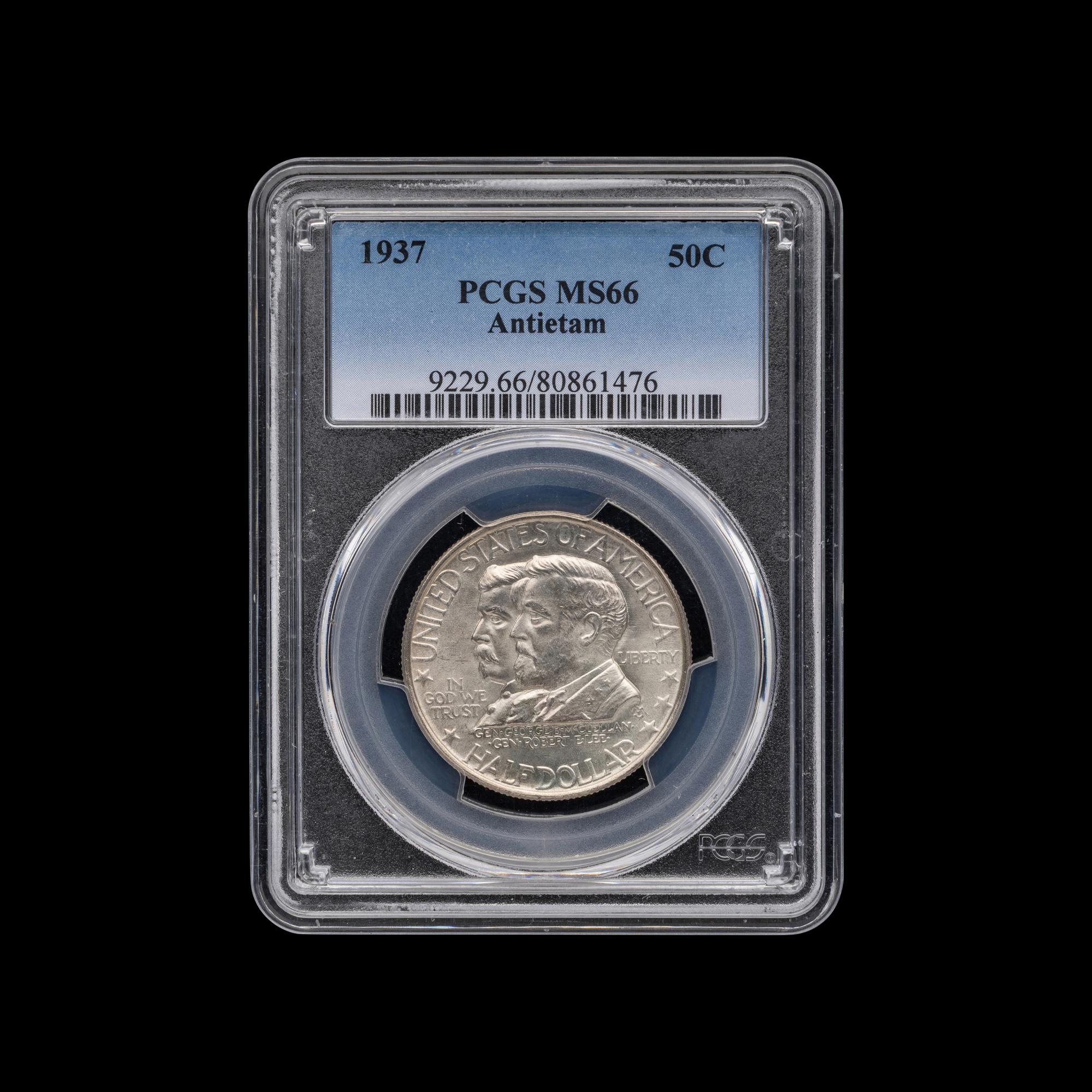 A 1937 Antietam Commemorative 50c Coin [PCGS MS66]
