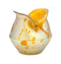 A Loetz Glass Vase Height 4 1/2 inches.